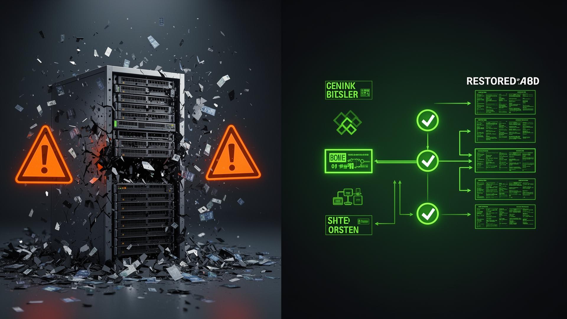 Disrupted system vs restored system comparison