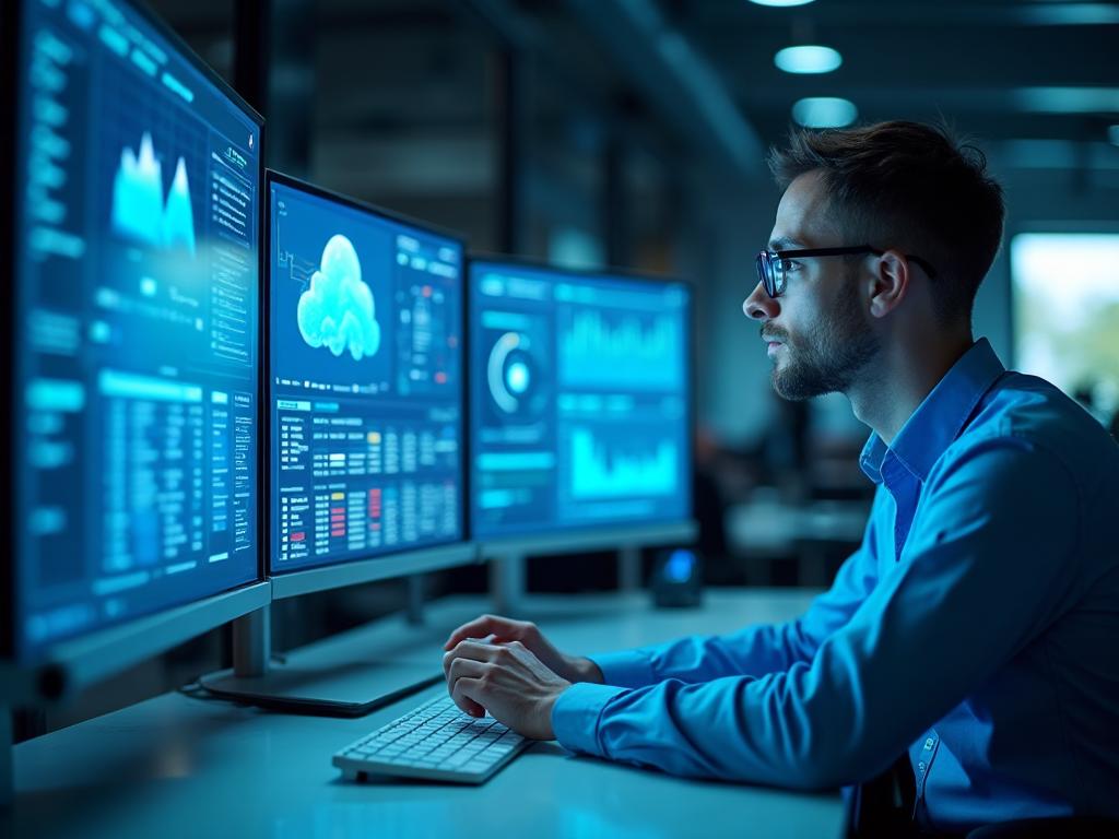IT professional managing cloud infrastructure